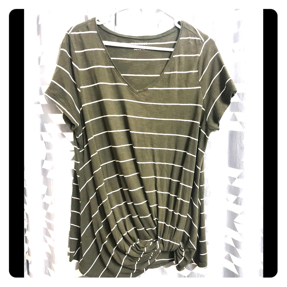 Olive Green Knotted Top